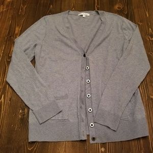 Cabi long sleeve gray sweater large